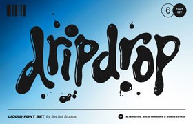 Dripdrop酸性液体英文字体