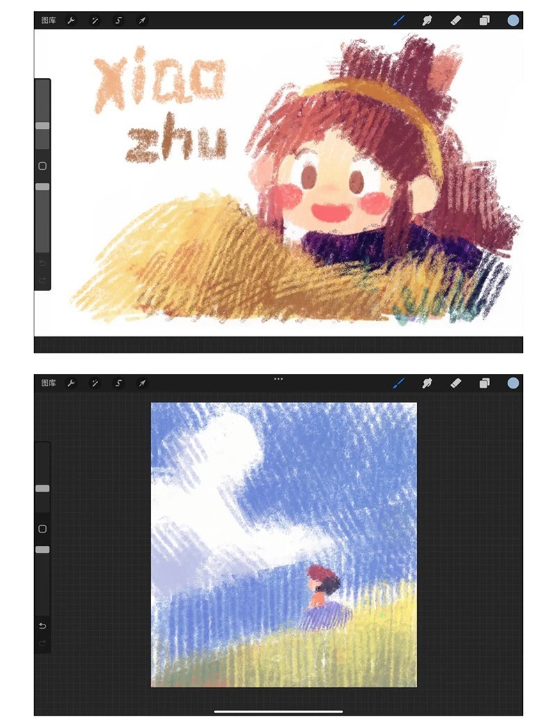 52支Procreate铅性蜡笔笔刷