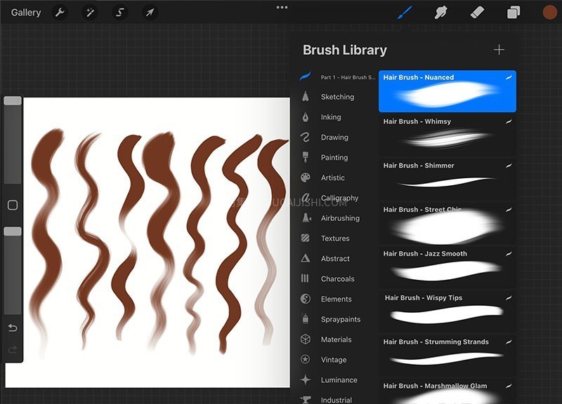 30+Procreate画头发的宝藏笔刷