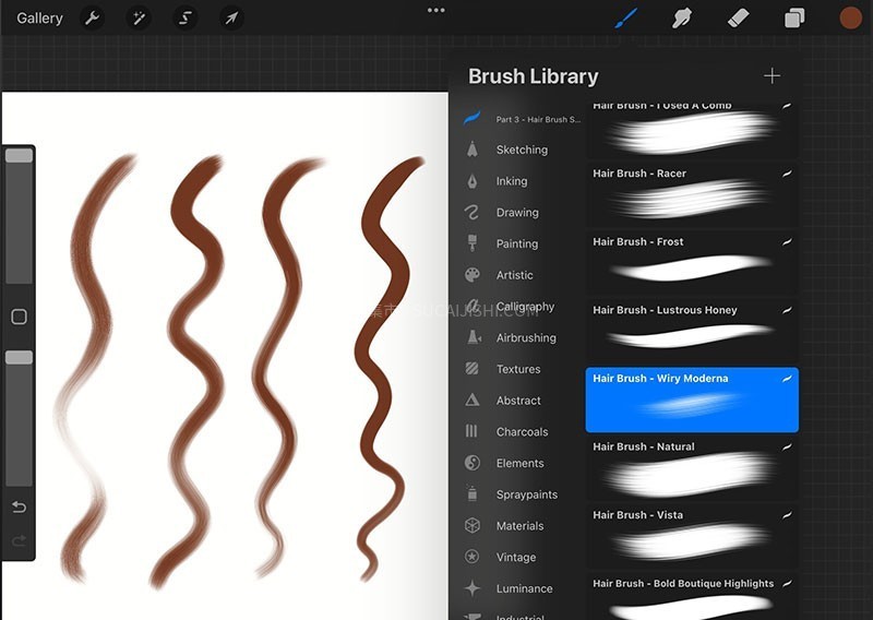 30+Procreate画头发的宝藏笔刷