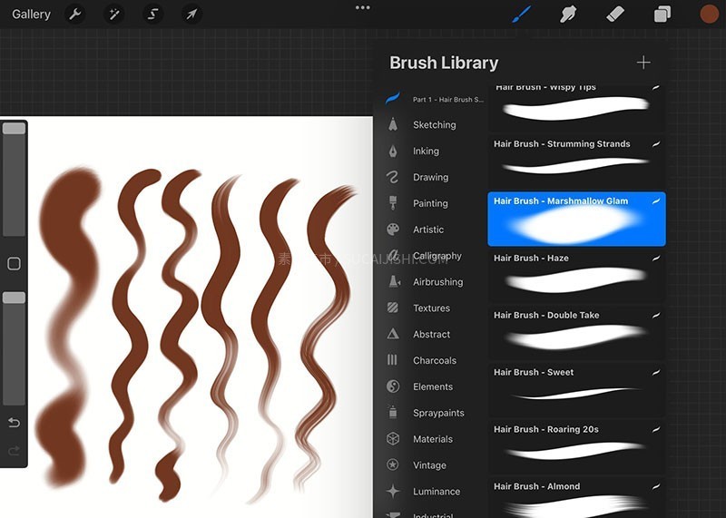30+Procreate画头发的宝藏笔刷