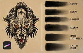 Procreate纹身彩绘专用笔刷