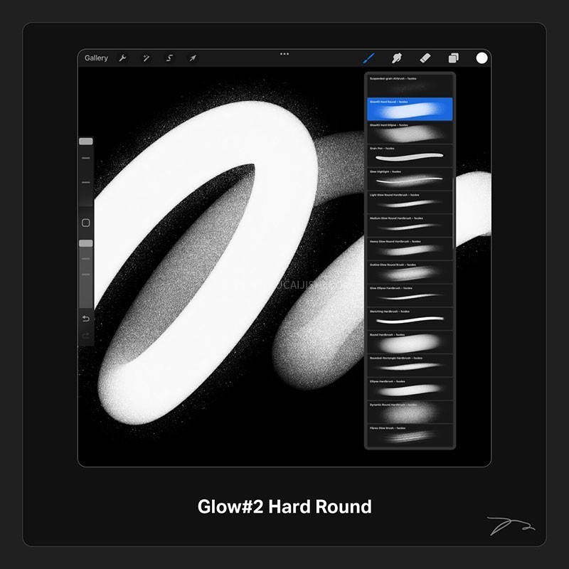 Procreate颗粒感手写字笔刷