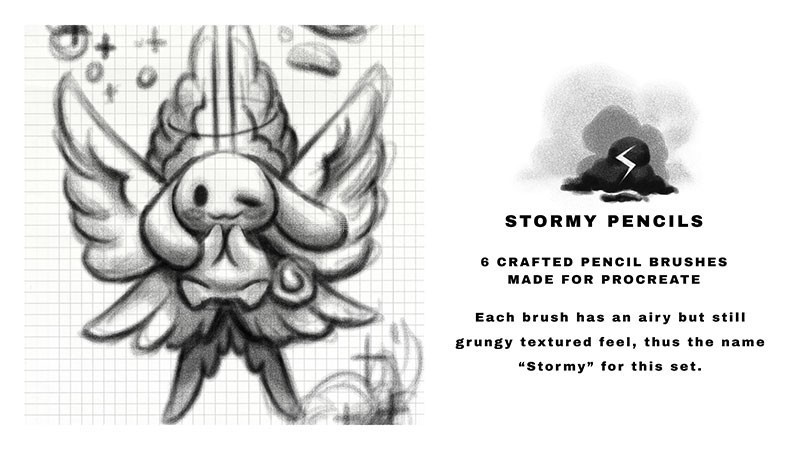 Procreate粗糙感铅笔纹理笔刷