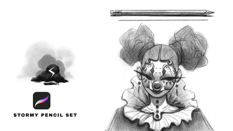Procreate粗糙感铅笔纹理笔刷