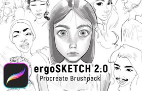 大触同款！Procreate草图勾线速写笔刷