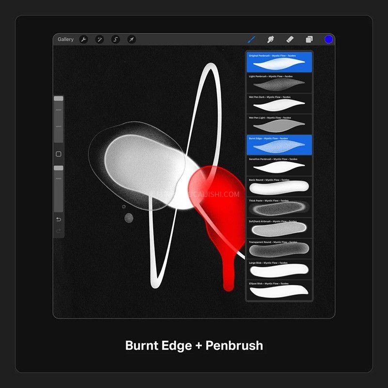 Procreate液态质感手写字笔刷