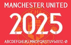 曼联 2025-2026 赛季球衣字体下载