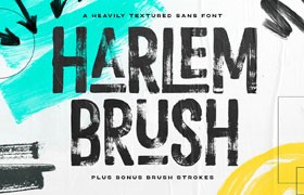 Harlem Brush手刷涂鸦英文字体