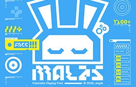 Malas现代几何英文字体，免费可商用