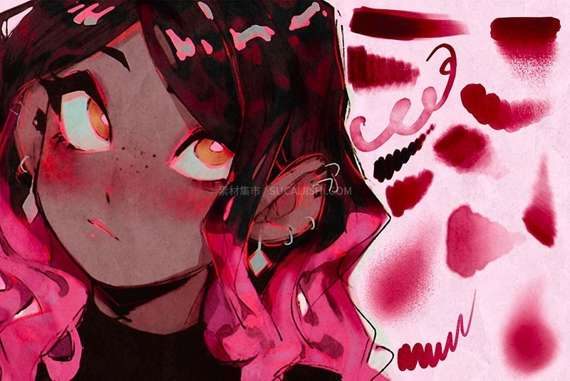 Procreate动漫流畅线条笔刷