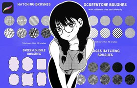 200+Procreate日漫条漫纹理线条笔刷