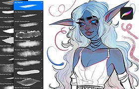 60+Procreate厚涂水彩上色笔刷