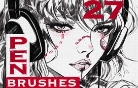 27支Procreate漫画线条速写笔刷