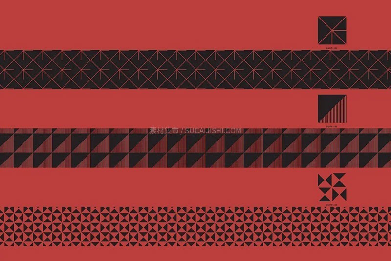 100+时尚几何形状矢量设计元素PNG AI格式