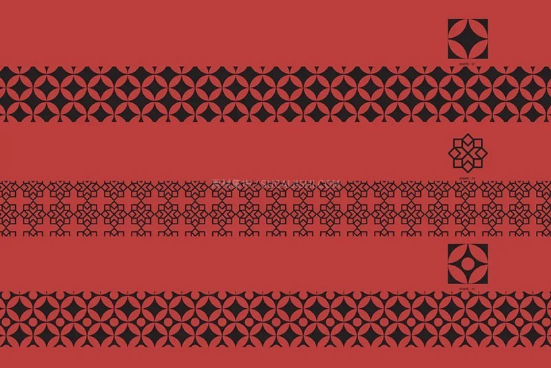 100+时尚几何形状矢量设计元素PNG AI格式