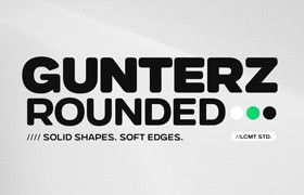 Gunterz Rounded 时尚粗圆英文字体