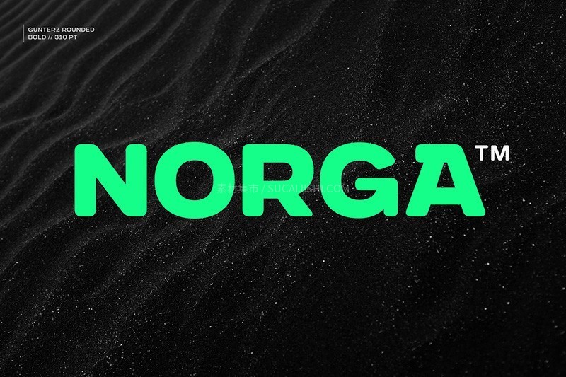 Gunterz Rounded 时尚粗圆英文字体