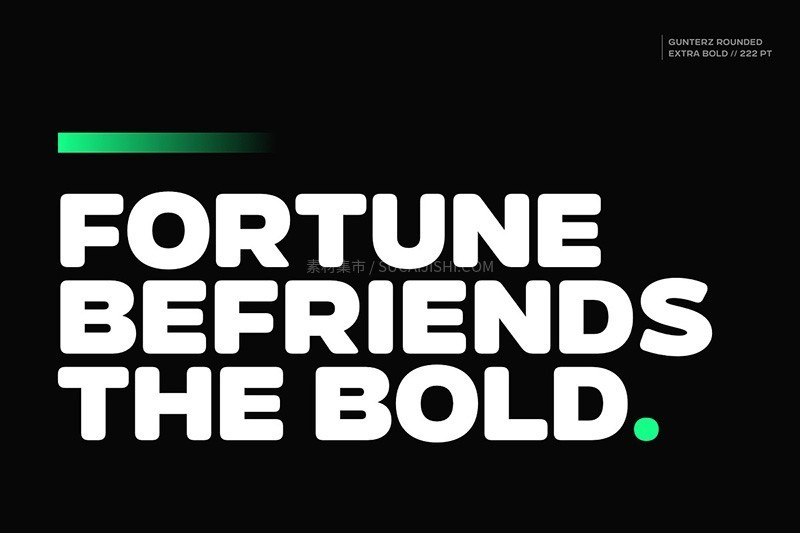 Gunterz Rounded 时尚粗圆英文字体