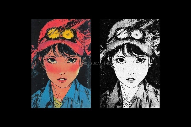 黑白漫画书印刷效果PSD模板