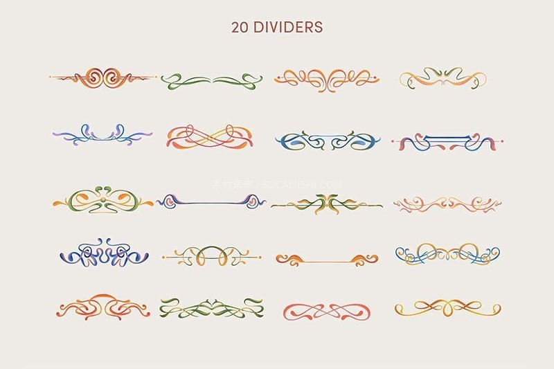60+复古装饰框架边框设计素材包