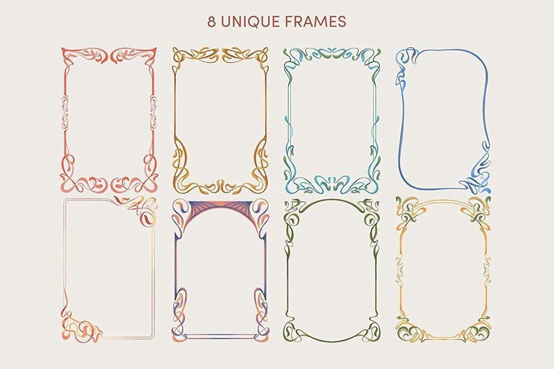 60+复古装饰框架边框设计素材包
