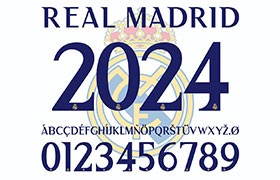 皇家马德里 2023-2024 球衣字体