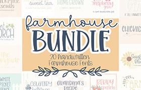 20款超美乡村风手写字体合集