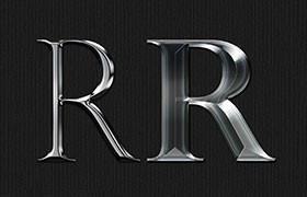 50+真实金属镀金镀铬质感PS样式 ASL PSD格式