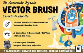 Illustrator矢量纹理和线条画笔