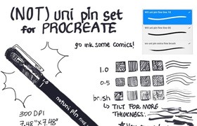 Procreate针管笔极细勾线笔刷