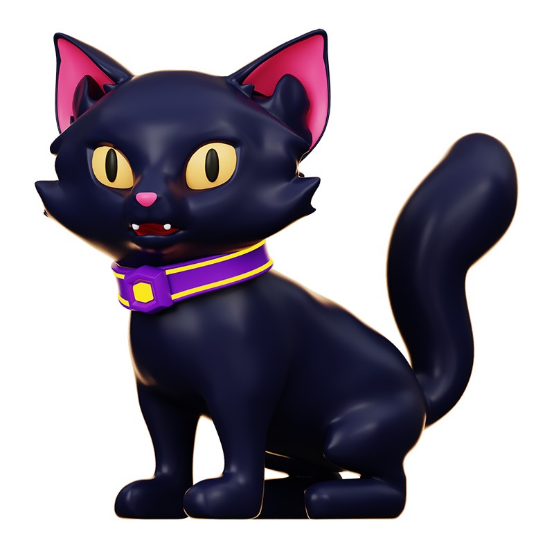 ʥںè Halloween Black Cat 3d model