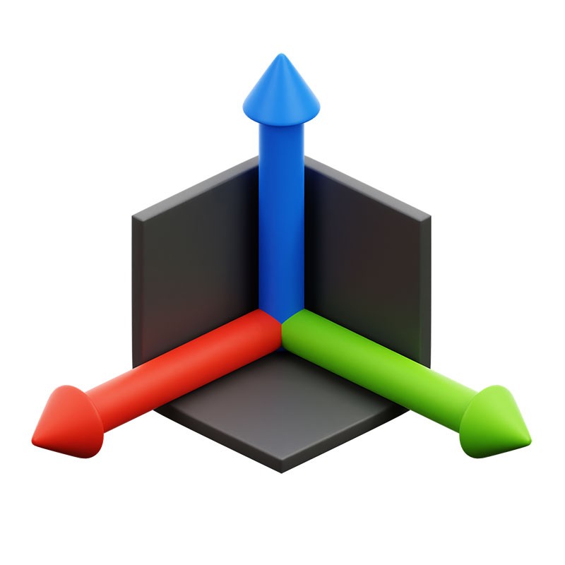 ά 3D coordinate axis  3d model