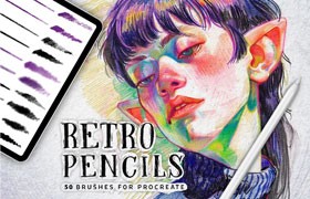 Procreate复古治愈感彩铅笔刷