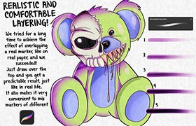 Procreate马克笔手绘笔刷