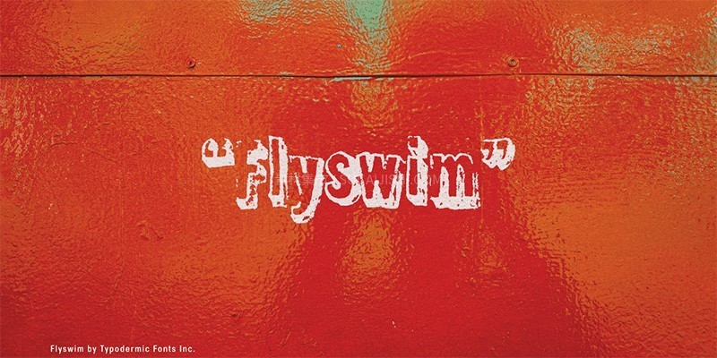 Flyswim颓废风复古字体