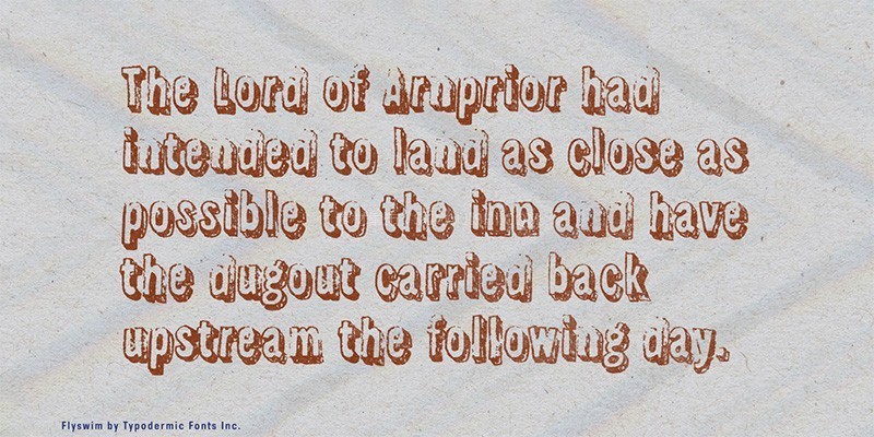 Flyswim颓废风复古字体