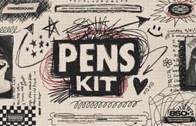 Photoshop经典笔迹手绘涂鸦笔刷