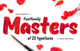 TT Masters 手刷艺术风格家族字体