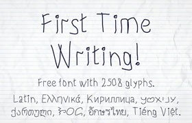 First Time Writing 免费商用儿童书写字体