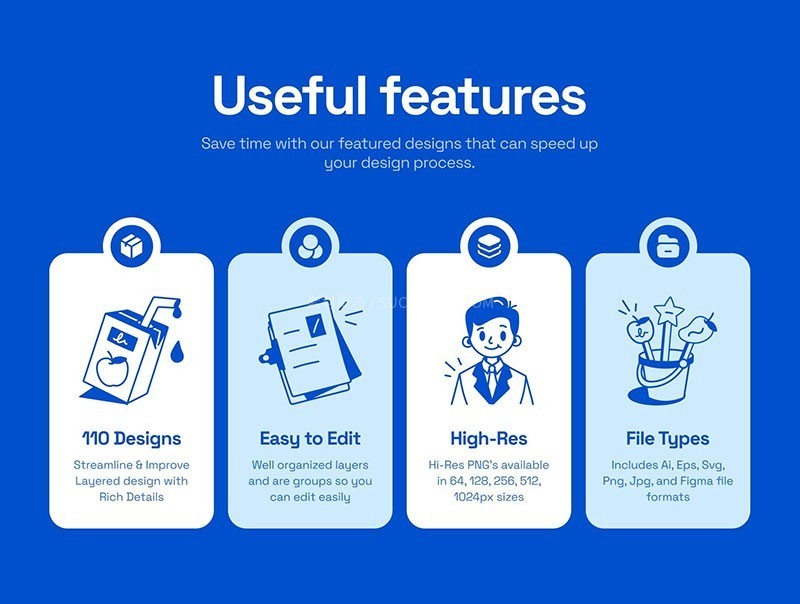 110个教育主题手绘涂鸦AI矢量插图