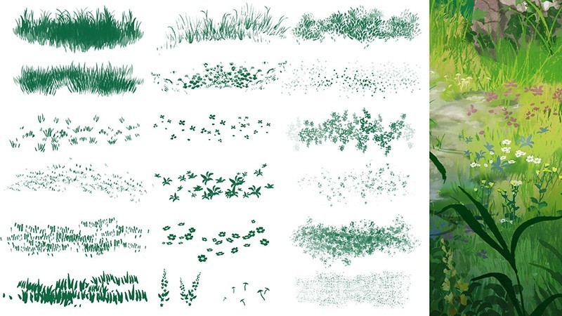 60+���������PS+Procreateֲ���ˢ