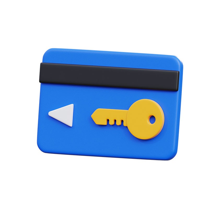 信用卡门禁卡Card Key 3d model