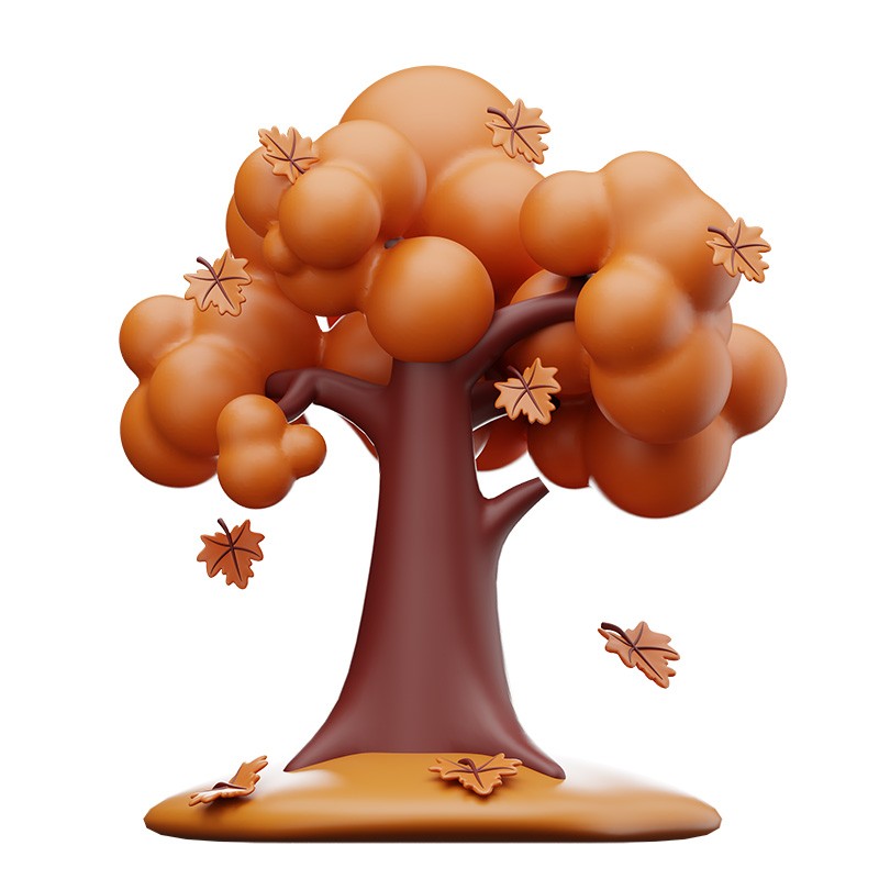 树木落叶Autumn Tree 3d model