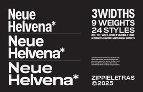 Neue Helvetica 经典重制无衬线字体