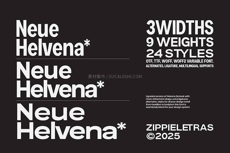 Neue Helvetica 经典重制无衬线字体