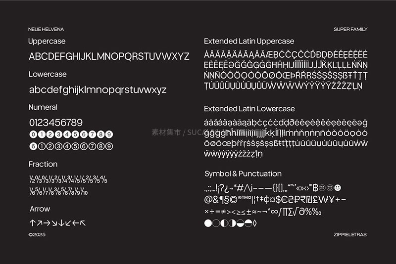 Neue Helvetica 经典重制无衬线字体