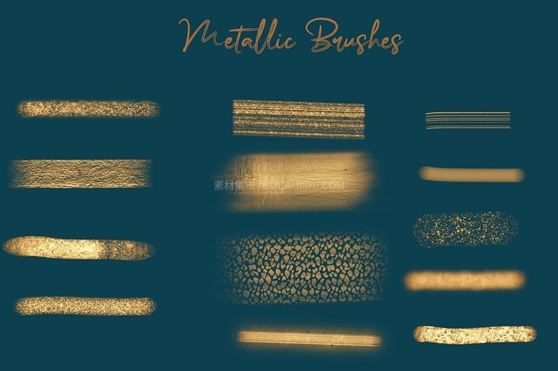 50+Procreate金箔烫金笔刷