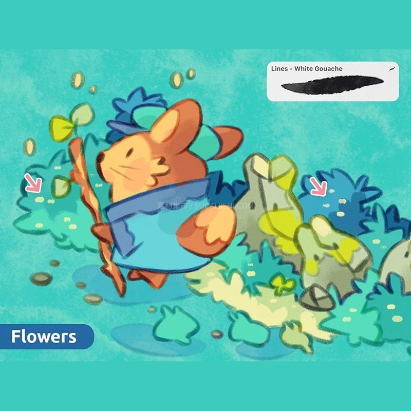 21֧��ͯ�汾ˮ�ʲ廭Procreate��ˢ