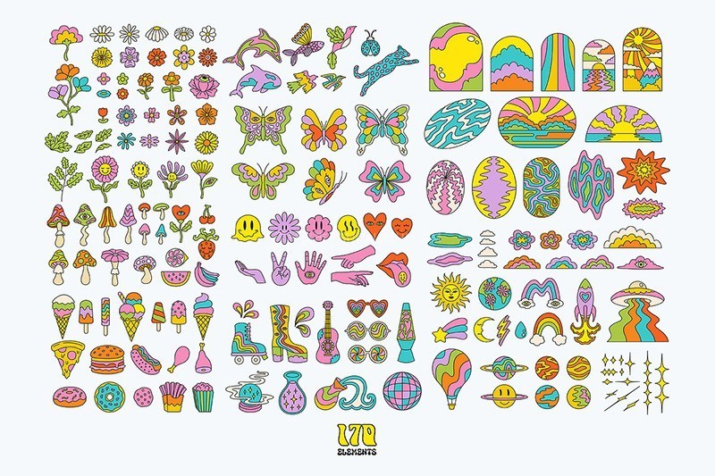 170+�����Իÿ�ͨ��˹�Ʒ�ʸ���廭�� AI SVG PNG��ʽ